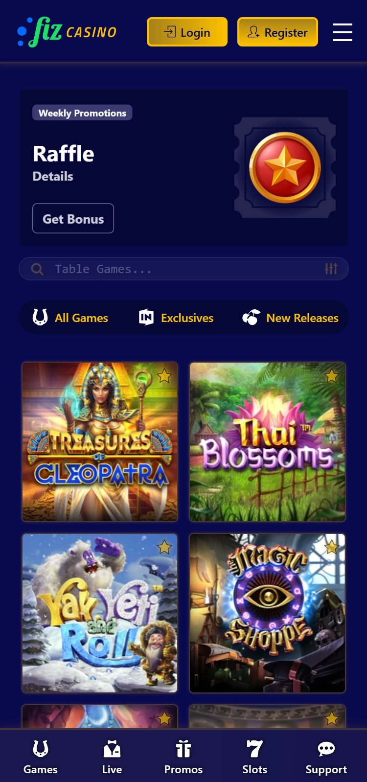 Casino Fiz Smartphone App Preview